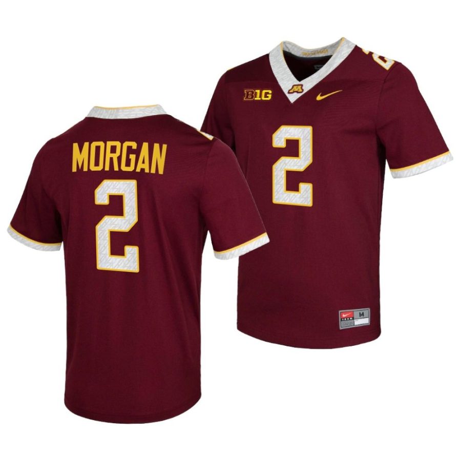 2022 23 minnesota golden gophers tanner morgan maroon untouchable game football jersey scaled