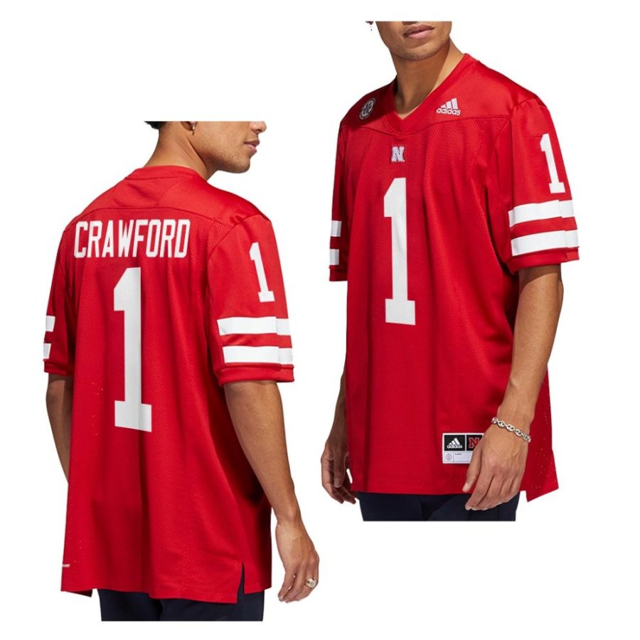 2022 23 nebraska huskers decoldest crawford red college football icon jersey scaled