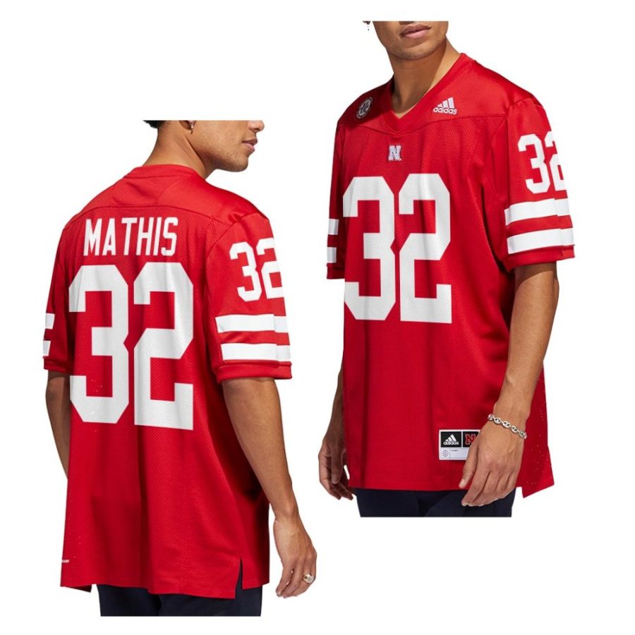 2022 23 nebraska huskers ochaun mathis red college football icon jersey scaled