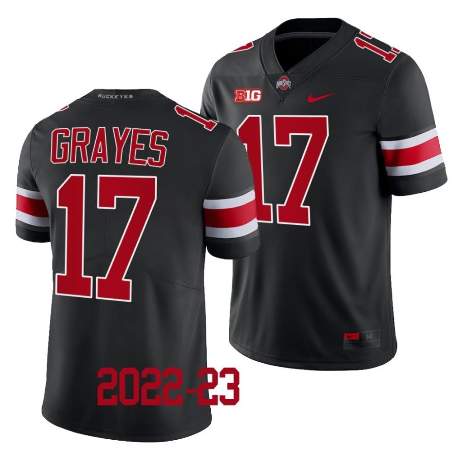 2022 23 ohio state buckeyes kyion grayes black limited football jersey scaled