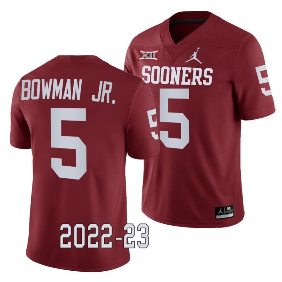 2022 23 oklahoma sooners billy bowman jr. crimson college football game jersey scaled