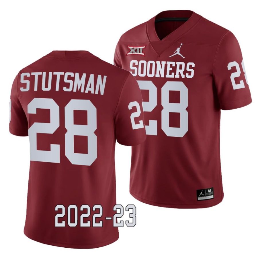 2022 23 oklahoma sooners danny stutsman crimson college football game jersey scaled
