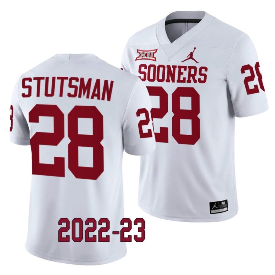 2022 23 oklahoma sooners danny stutsman white college football game jersey scaled