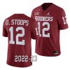 2022 23 oklahoma sooners drake stoops crimson college football game jersey scaled