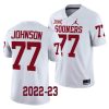 2022 23 oklahoma sooners jeffery johnson white college football game jersey scaled