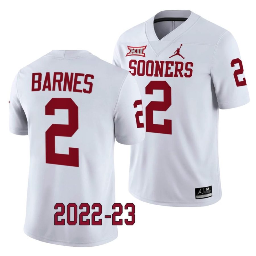 2022 23 oklahoma sooners jovantae barnes white college football game jersey scaled