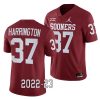 2022 23 oklahoma sooners justin harrington crimson college football game jersey scaled