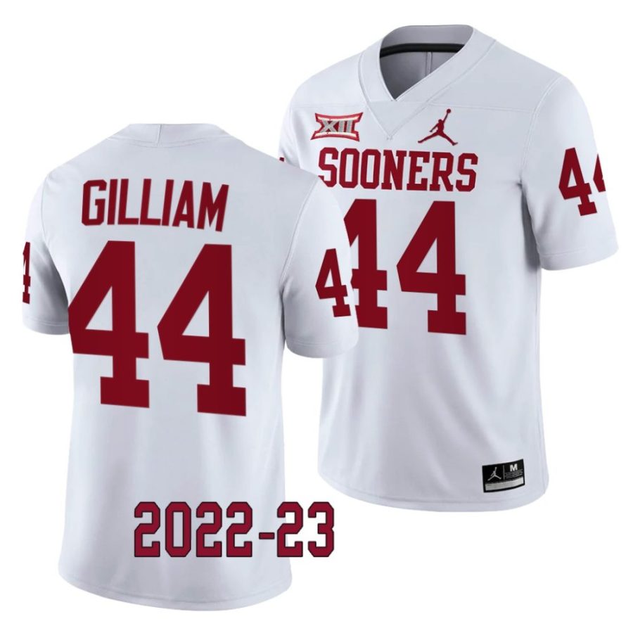 2022 23 oklahoma sooners kelvin gilliam white college football game jersey scaled