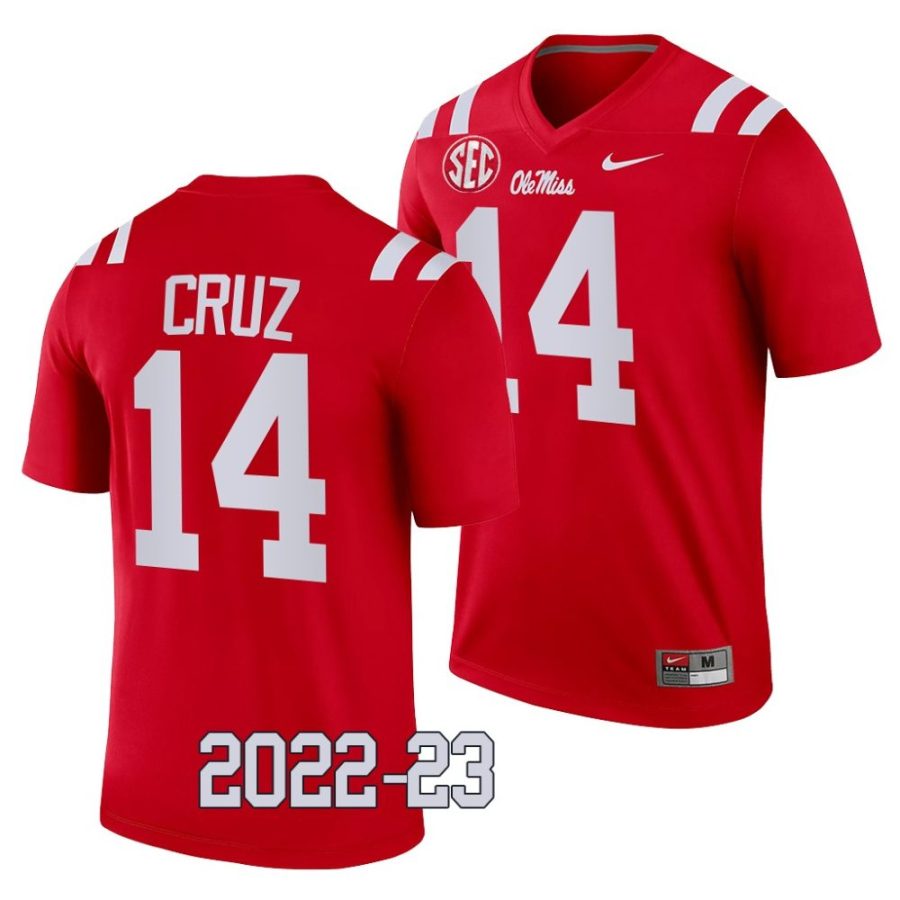 2022 23 ole miss rebels jonathan cruz red college football legend jersey scaled