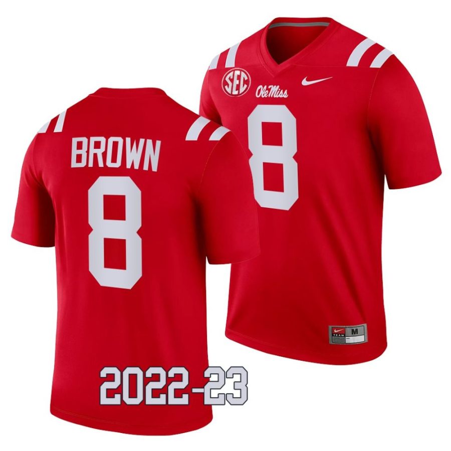 2022 23 ole miss rebels troy brown red college football legend jersey scaled