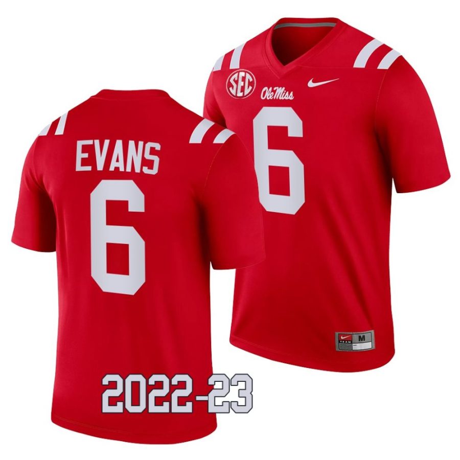 2022 23 ole miss rebels zach evans red college football legend jersey scaled