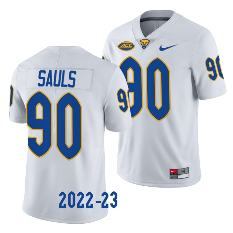 2022 23 pitt panthers ben sauls white limited football jersey scaled