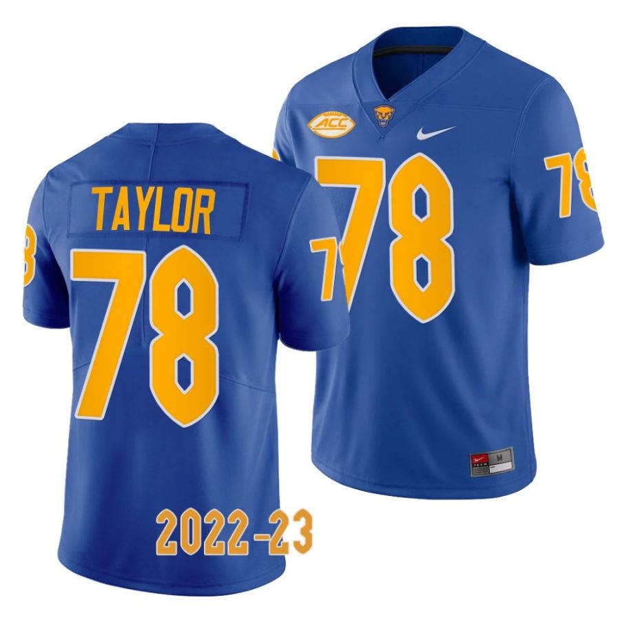 2022 23 pitt panthers branson taylor royal limited football jersey scaled