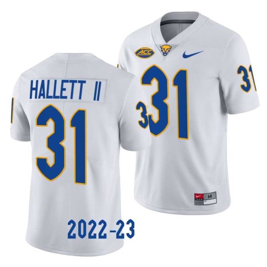 2022 23 pitt panthers erick hallett ii white limited football jersey scaled