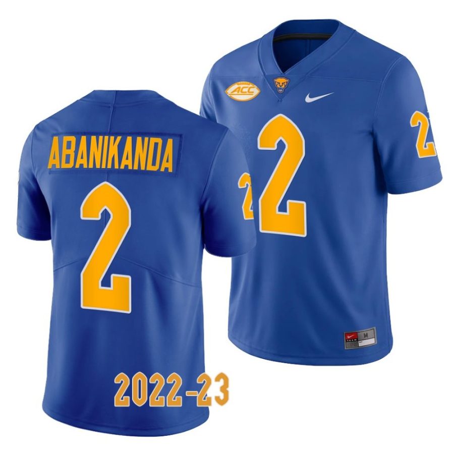 2022 23 pitt panthers israel abanikanda royal limited football jersey scaled