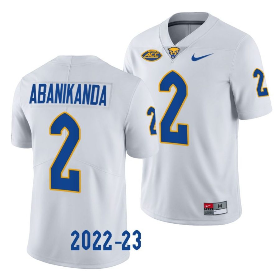 2022 23 pitt panthers israel abanikanda white limited football jersey scaled