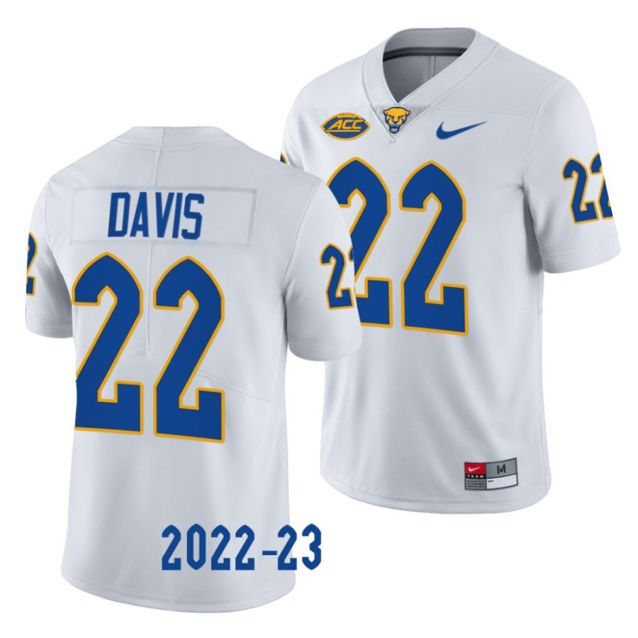 2022 23 pitt panthers vincent davis white limited football jersey scaled