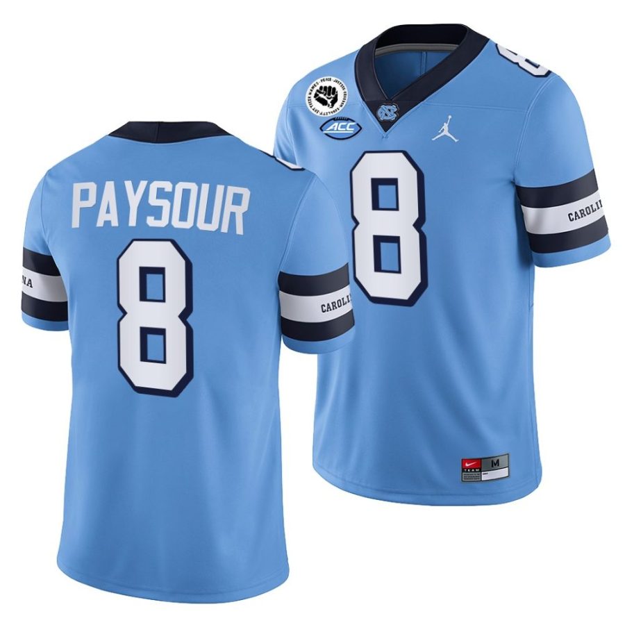 2022 23 tar heels kobe paysour blue college football jersey scaled