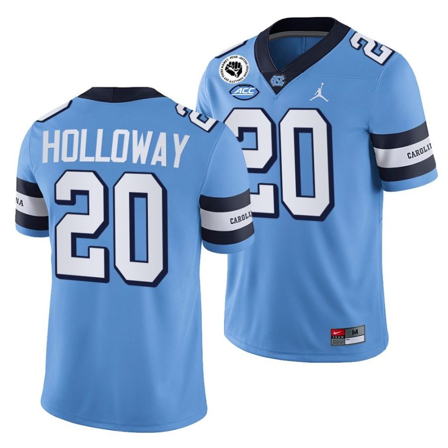 2022 23 tar heels tayon holloway blue college football jersey scaled