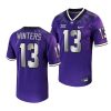 2022 23 tcu horned frogs dee winters purple untouchable game football jersey scaled