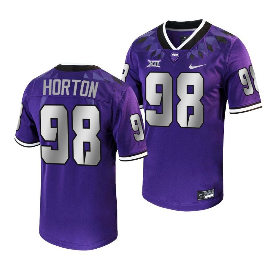 2022 23 tcu horned frogs dylan horton purple untouchable game football jersey scaled