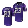 2022 23 tcu horned frogs keontae jenkins purple untouchable game football jersey scaled