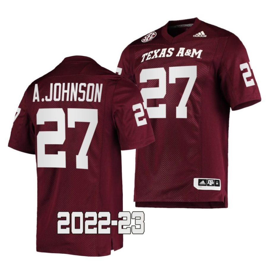 2022 23 texas a&m aggies antonio johnson maroon college football jersey scaled