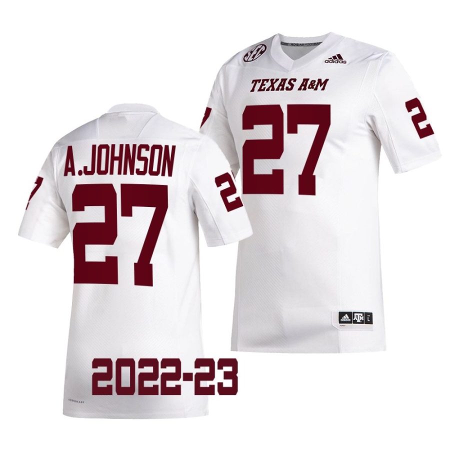 2022 23 texas a&m aggies antonio johnson white college football jersey scaled