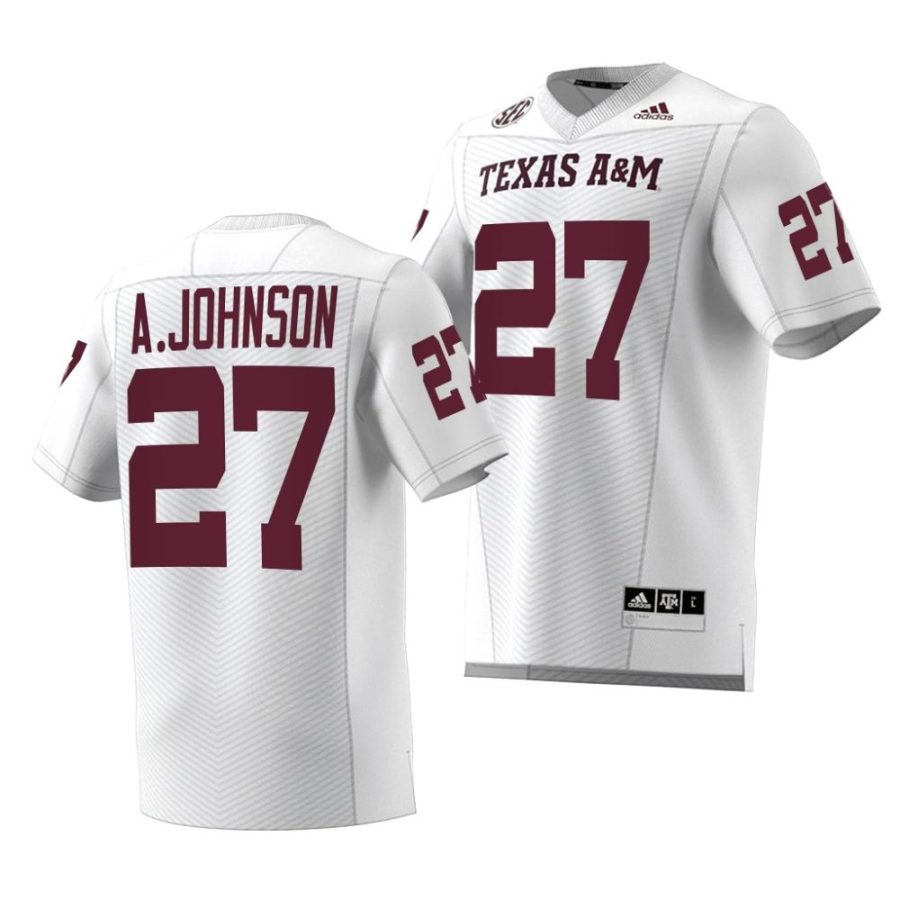 2022 23 texas a&m aggies antonio johnson white premier strategy football jersey scaled