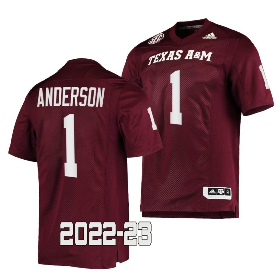 2022 23 texas a&m aggies bryce anderson maroon college football jersey scaled