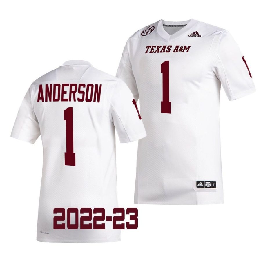 2022 23 texas a&m aggies bryce anderson white college football jersey scaled