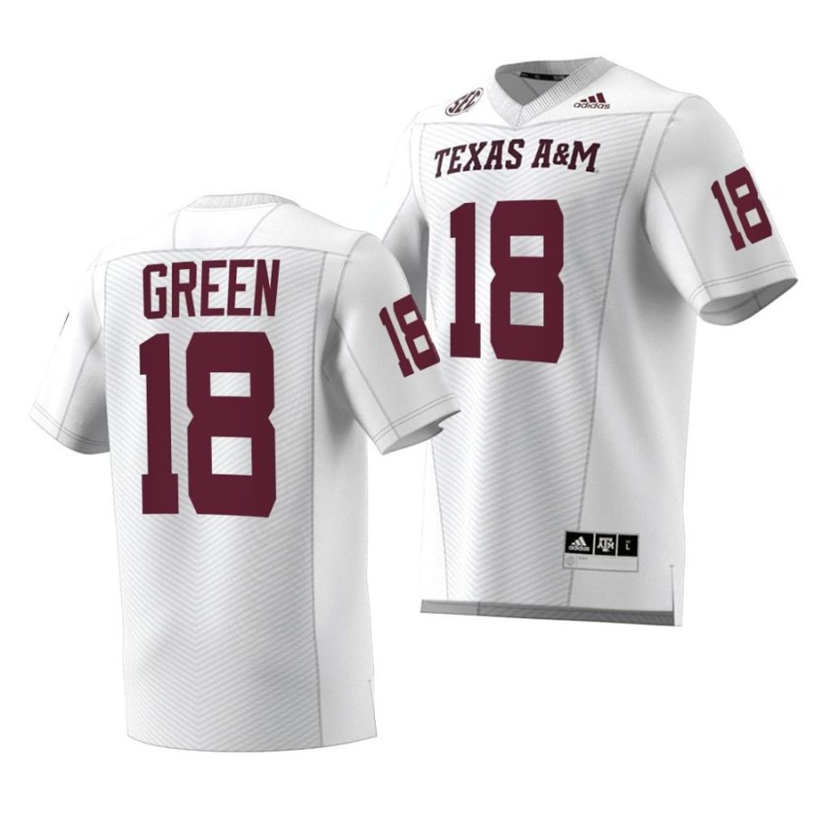 2022 23 texas a&m aggies donovan green white premier strategy football jersey scaled