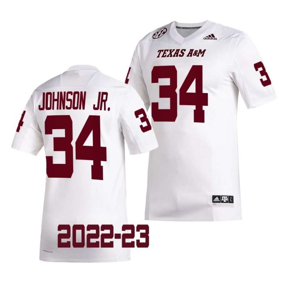 2022 23 texas a&m aggies l.j. johnson jr. white college football jersey scaled