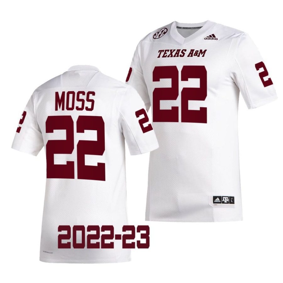 2022 23 texas a&m aggies le' veon moss white college football jersey scaled