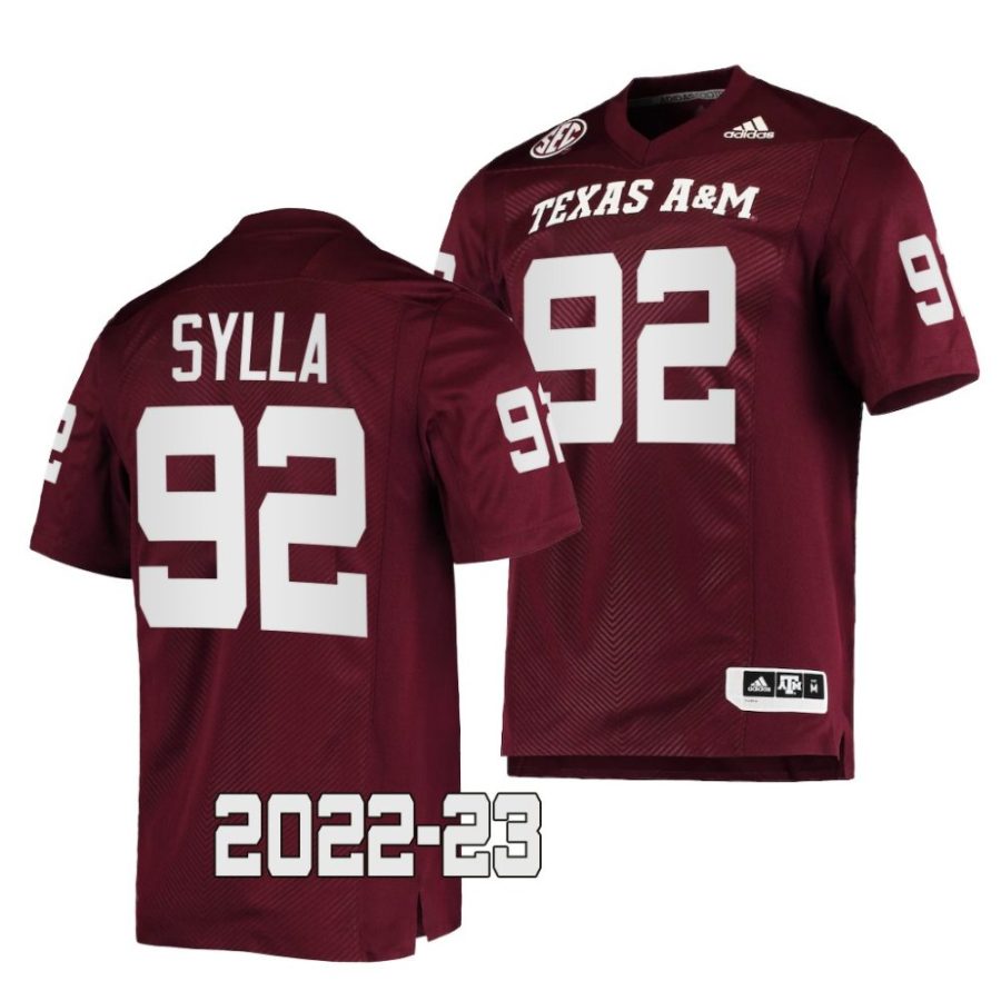 2022 23 texas a&m aggies malick sylla maroon college football jersey scaled