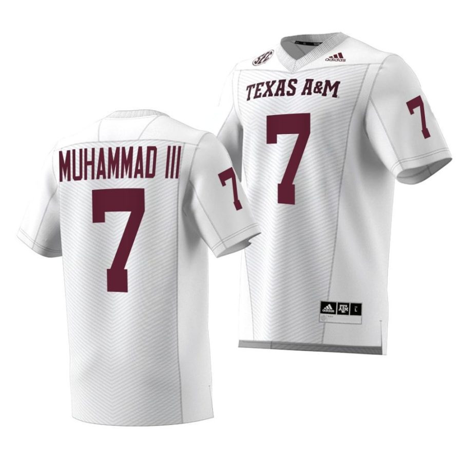 2022 23 texas a&m aggies moose muhammad iii white premier strategy football jersey scaled