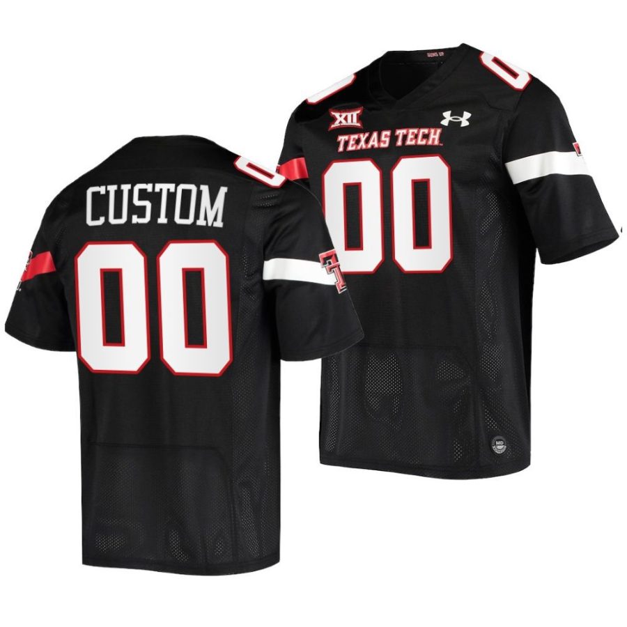 2022 23 texas tech red raiders custom black college football jersey scaled