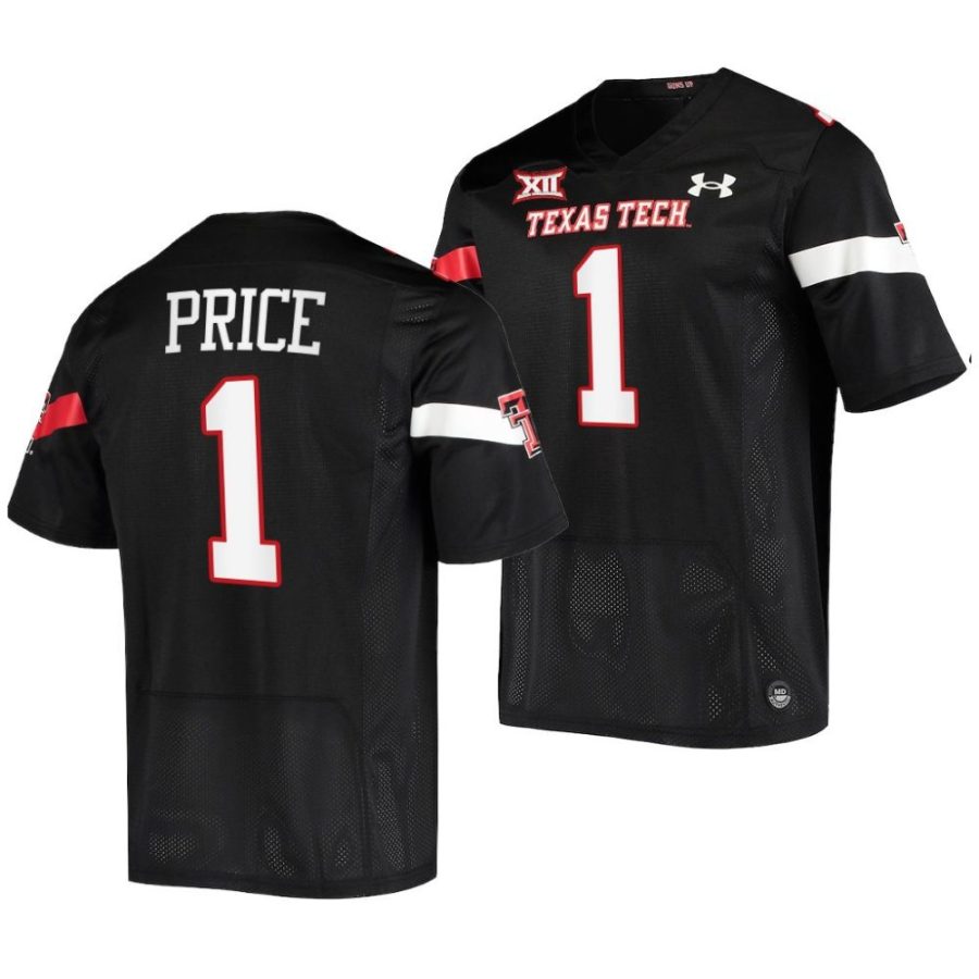 2022 23 texas tech red raiders myles price black college football jersey scaled