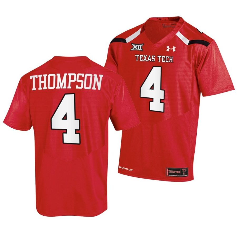 2022 23 texas tech red raiders sarodrick thompson red college football jersey scaled