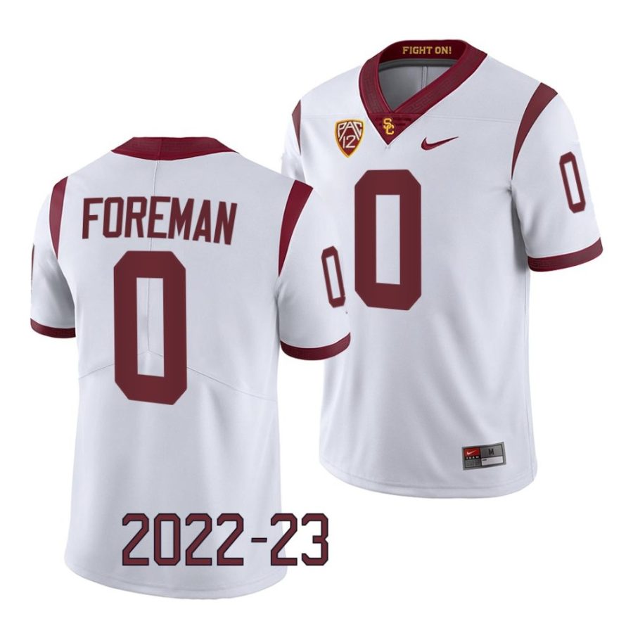 2022 23 usc trojans korey foreman white college football game jersey scaled