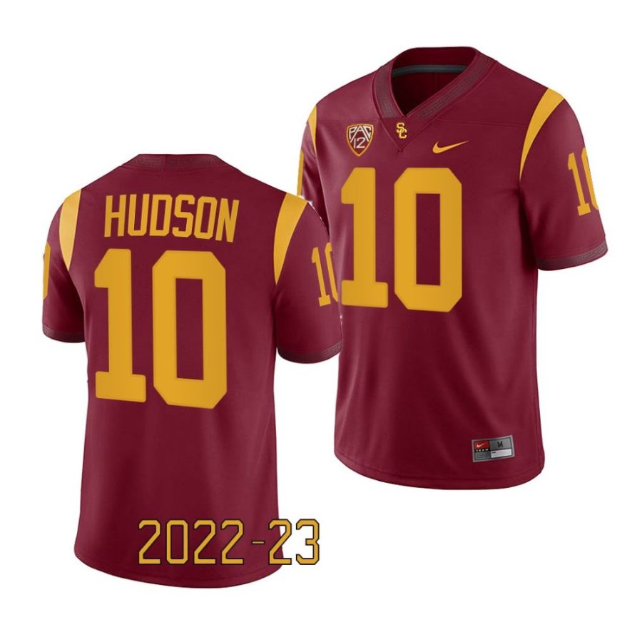 2022 23 usc trojans kyron hudson cardinal game college football jersey scaled