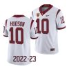 2022 23 usc trojans kyron hudson white college football game jersey scaled