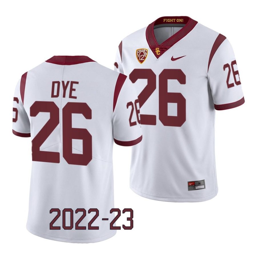 2022 23 usc trojans travis dye white college football game jersey scaled
