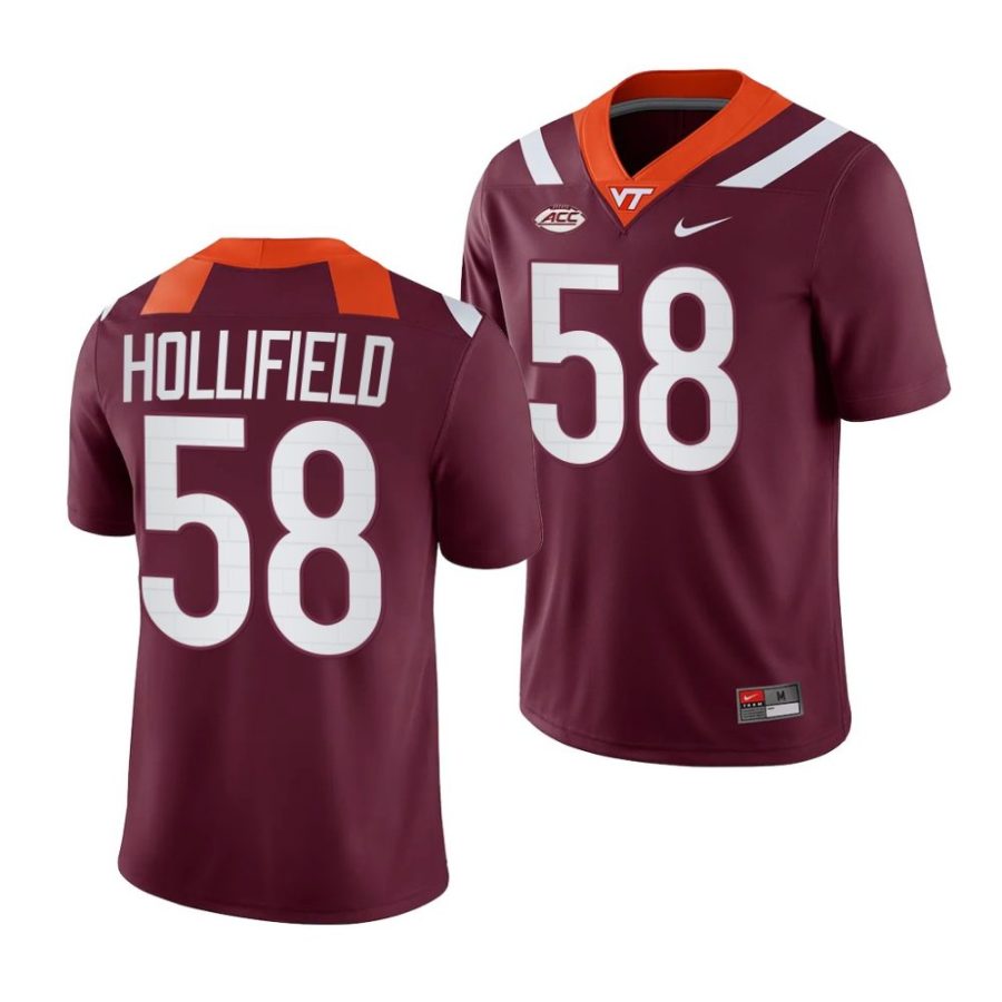 2022 23 virginia tech hokies jack hollifield maroon college football nil replica jersey scaled