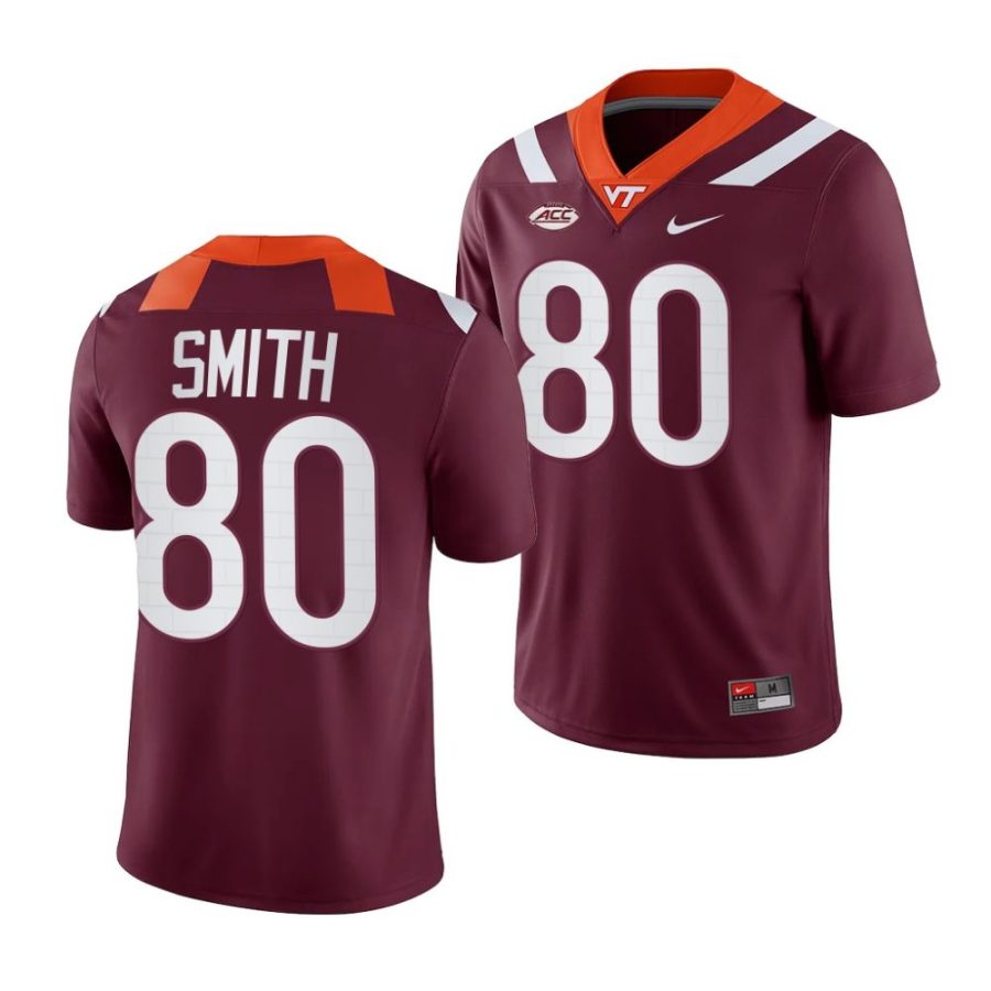 2022 23 virginia tech hokies kaleb smith maroon college football nil replica jersey scaled