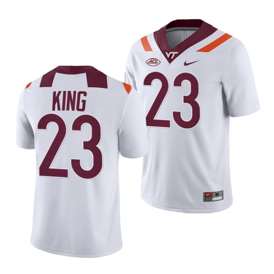 2022 23 virginia tech hokies keshawn king white college football nil replica jersey scaled