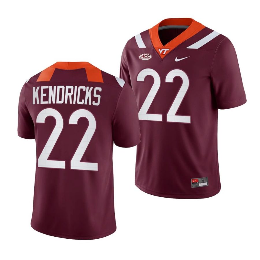 2022 23 virginia tech hokies mario kendricks maroon college football nil replica jersey scaled