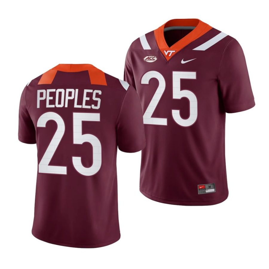 2022 23 virginia tech hokies nasir peoples maroon college football nil replica jersey scaled