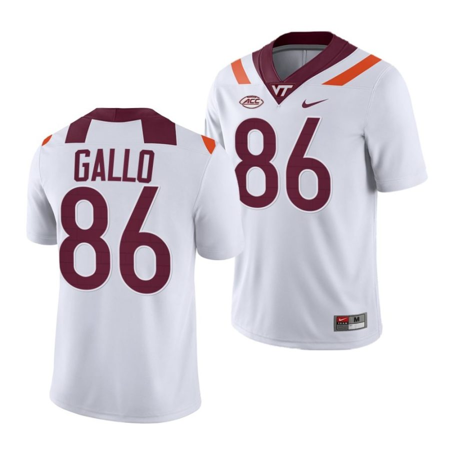 2022 23 virginia tech hokies nick gallo white college football nil replica jersey scaled