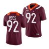 2022 23 virginia tech hokies william ross maroon college football nil replica jersey scaled